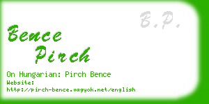 bence pirch business card